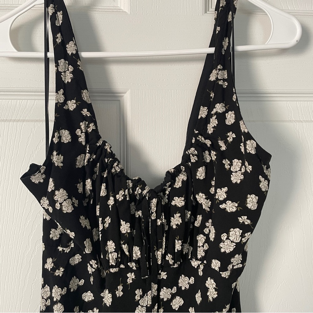 Showpo - Elanora Midi Dress Black Floral - Size 10